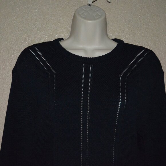NWOT Sz M Jonathan Simkhai Navy White Blouse Contrast Sweater - Picture 2 of 6